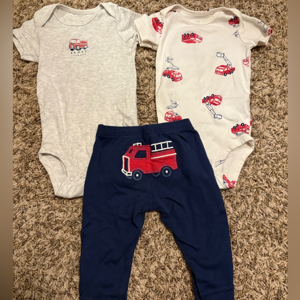 Fire truck Matching Set - 9mon